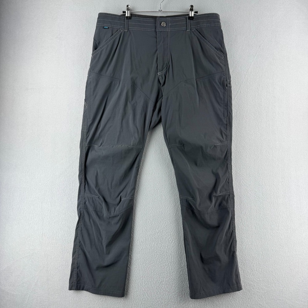 Kuhl Pants Mens 38x32 (Fits 38x31) Gray Renegade Stretch Hiking Cargo Outdoor